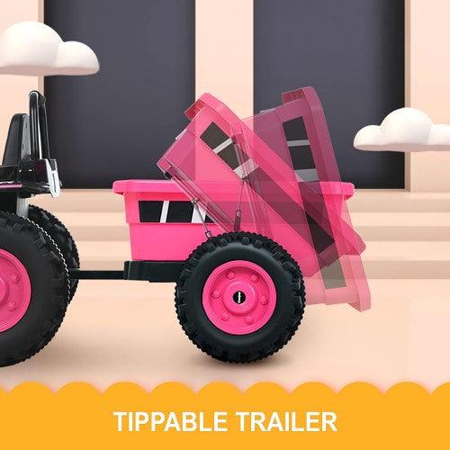 UENJOY 6V Tractor Kids Ride-On with Detachable Wagon - Toytexx UENJOY 6V Tractor Kids Ride-On with Detachable Wagon - Toytexx
